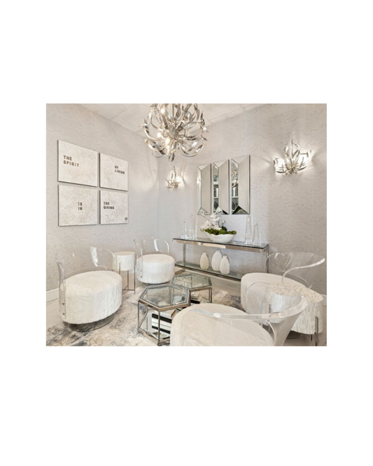 Angelina Swivel Chair - White