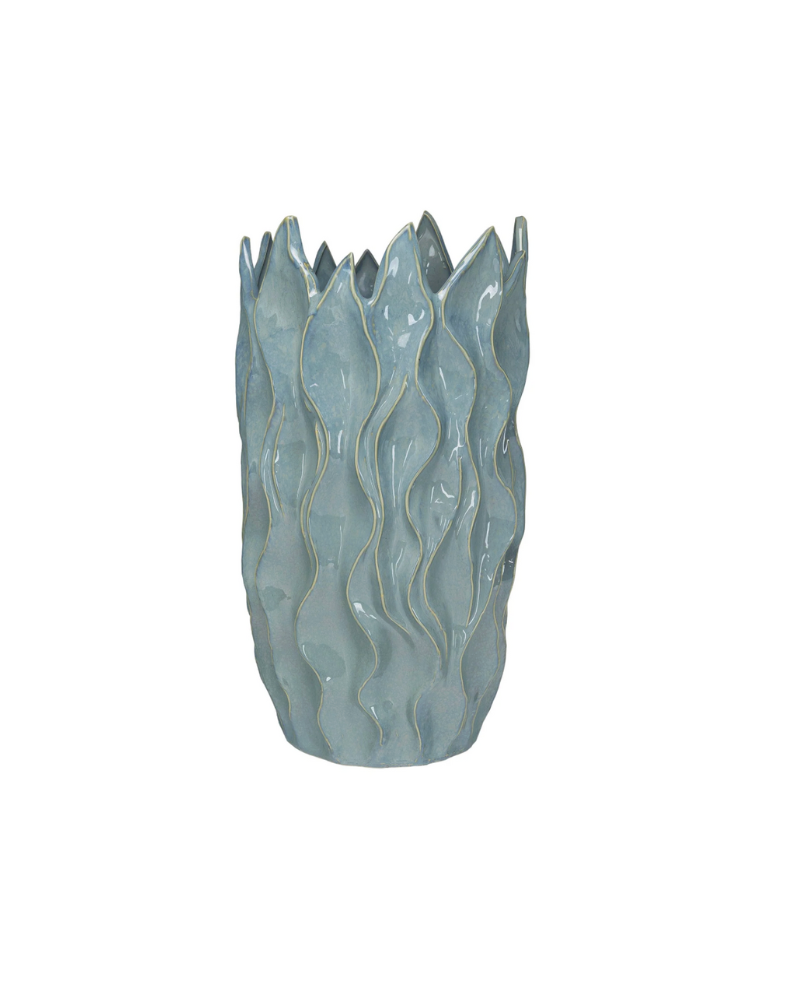 Turquoise Flower Vase Large - Blue