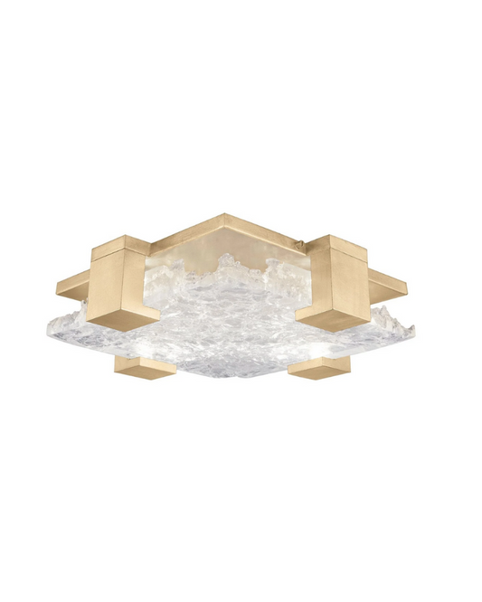 Terra Square Flush Mount - Gold