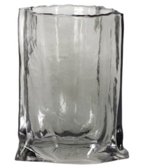 Glass, 9" Paper Bag Vase