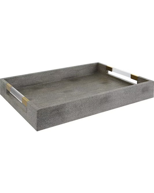 Shagreen Tray - Gray