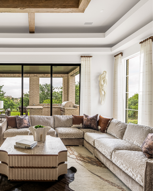 Upholstered Sectional - Tan