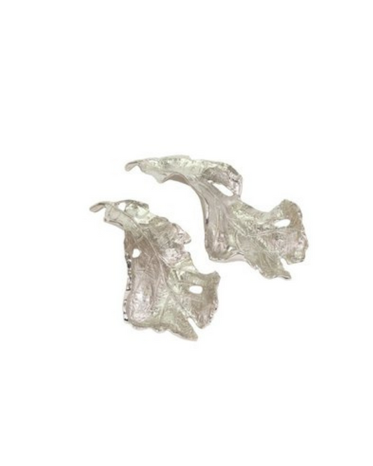Curled Leaf Tray - Silver