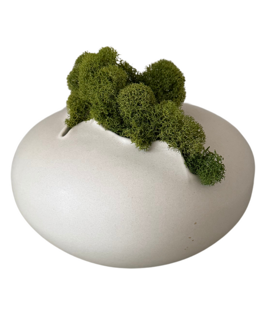 Custom Floral - Cream Round