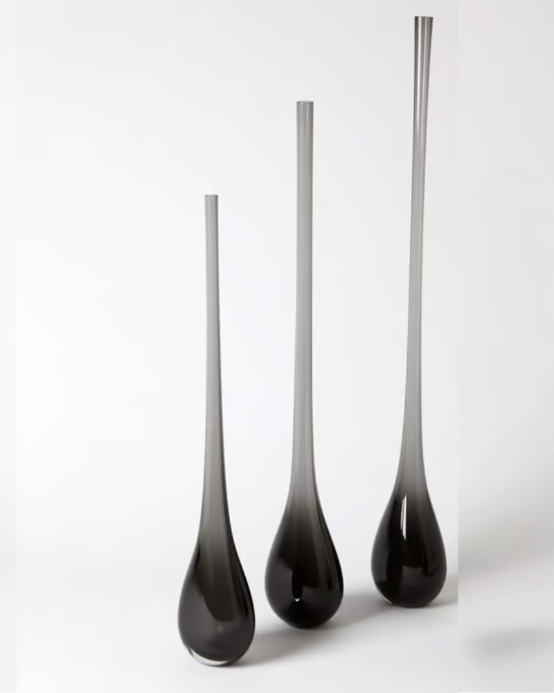 Gray Droplet Vase - Medium