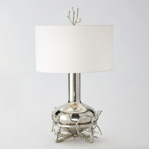 Fat Twig Table Lamp - Nickel