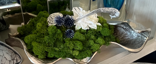 Curled Boat Floral - Silver