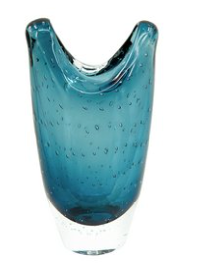 Teal Glass Vase