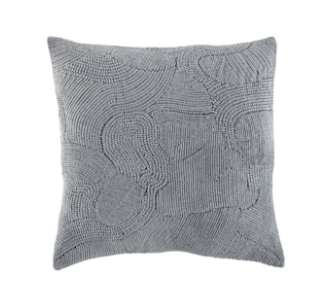 22x22 Textured Velvet Silver Metallic Embroidery