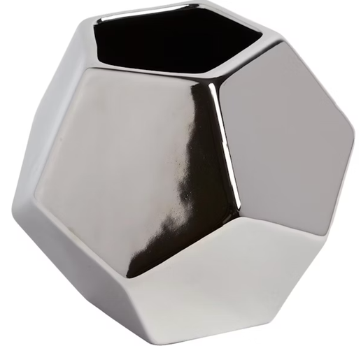 Geomentric Honeycomb Planter - Silver