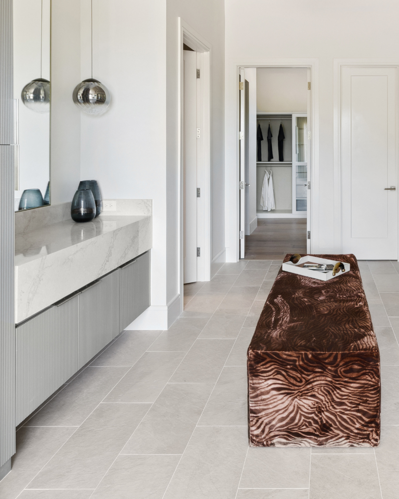 Grid Glass Vase - Silver Smoke