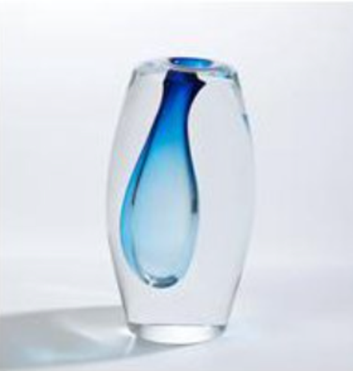 Clear Vase - Blue